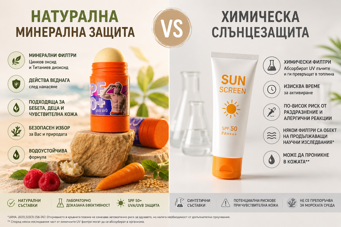 Минерална или химическа слънцезащита? Какво наистина нанасяте върху кожата си?