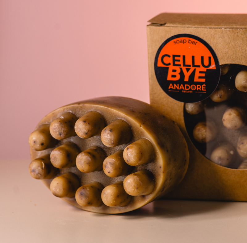CelluBye | Антицелулитен масажен бар с кофеин, джинджифил и мента
