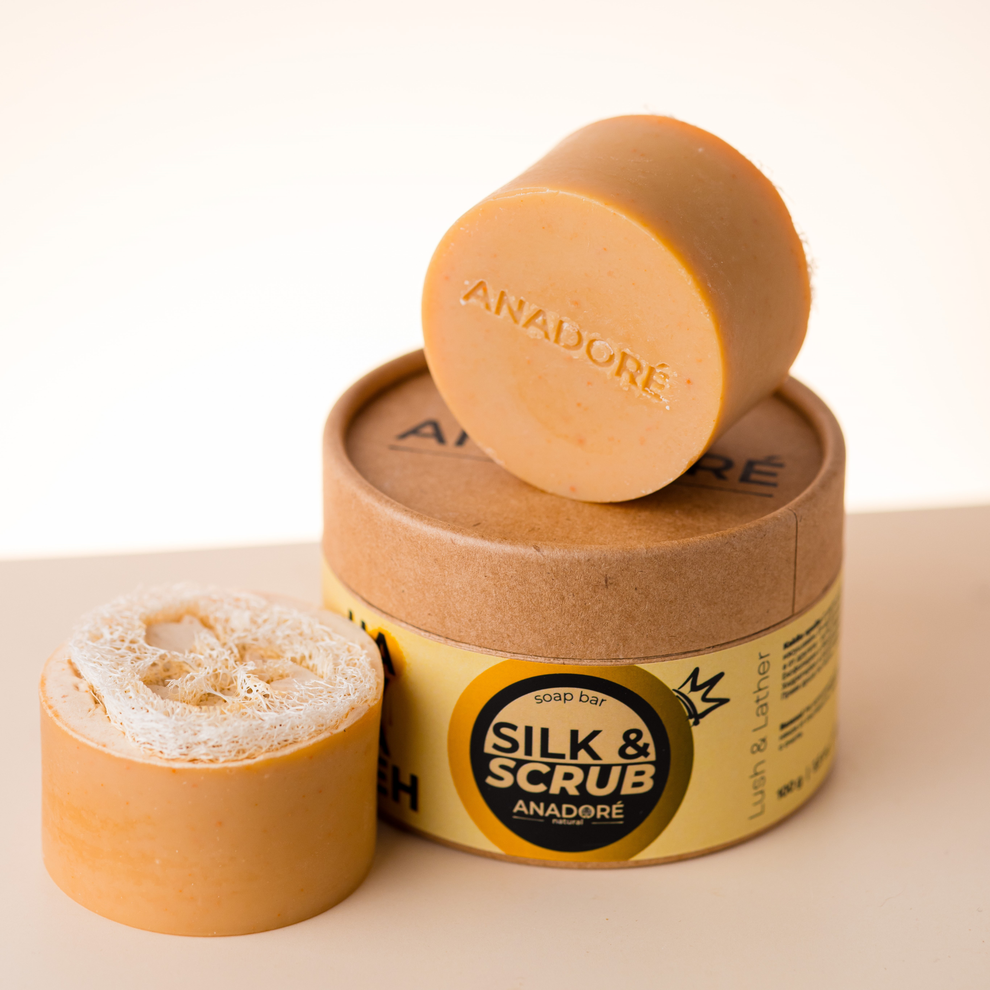 Натурален ексфолиращ сапун с луфа | Silk Scrub Loofa